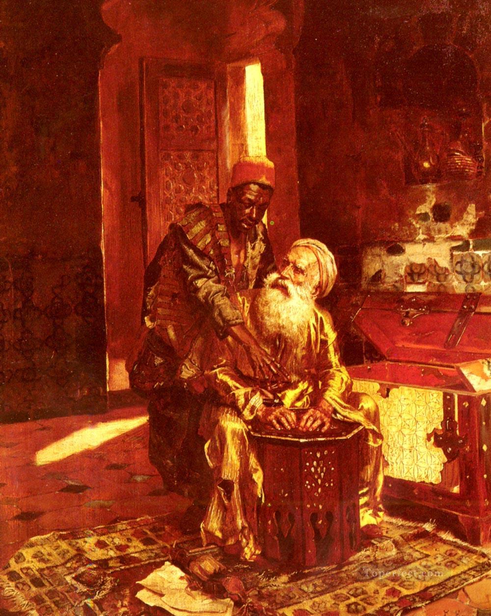 The Money Changer Arabian painter Rudolf Ernst Oil Paintings